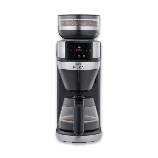 SEVERIN Filka 2.0, fully automatic machine for filter coffee, 5-in-1 filter coffee machine with LED display