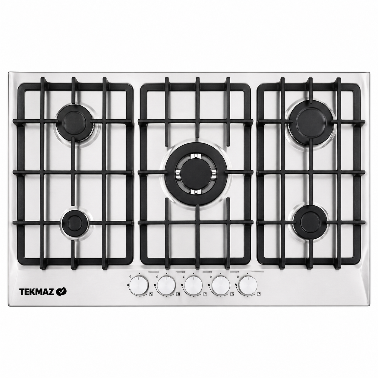 TEKMAZ Built-in Gas Hob – (90 cm, Stainless Steel)