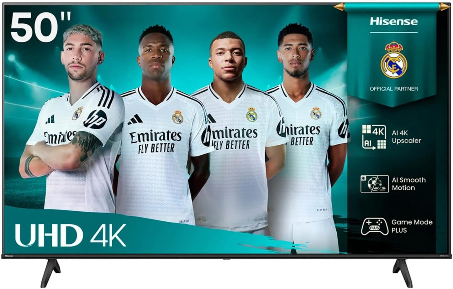 Hisense 50-Inch 4K UHD Smart TV (50A61Q, 2025) — VIDAA OS | Dolby Atmos & Dolby Audio | Game Mode PLUS (VRR, ALLM) | 4K AI Upscaler, Voice Remote, Wi-Fi, Bluetooth, HDMI eARC