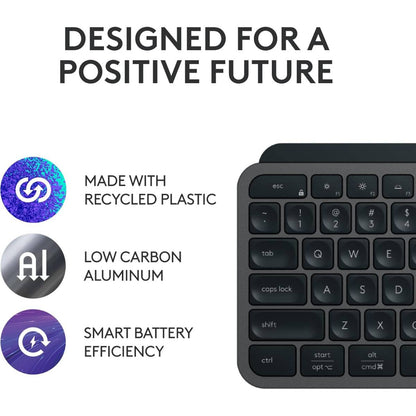 Logitech MX Keys S Combo - Performance Wireless Keyboard and Mouse with Palm Rest, Customizable Illumination, Fast Scrolling, Bluetooth, USB C, for Windows, Linux, Chrome, Mac,Color Graphite
