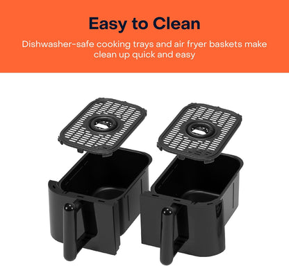 Nutricook NC-AFD185V Duo 2 Vision Air Fryer – 8.5L with two independent capacities