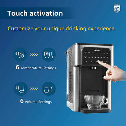 Philips Hot & Cold Filtered Water Cooler 2.8L, 6 Temperature Presets, Touch Screen (ADD5980M/31)