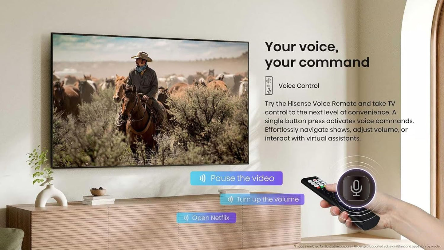 Hisense 75-Inch 4K UHD Smart TV (75A61Q, 2025) — VIDAA OS | Dolby Atmos & Dolby Audio | Game Mode PLUS (VRR, ALLM) | 4K AI Upscaler, Voice Remote, Wi-Fi, Bluetooth, HDMI eARC