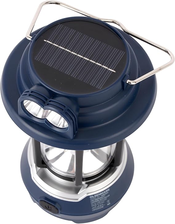 Olsenmark LED Emergency Lantern with Solar – OME2824, Energy Efficient, Super Bright, 7 Hours Runtime, Portable, Compact