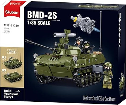 Sluban M38-B1250 BMD-2S Airborne Armored Vehicle, 516 Pieces