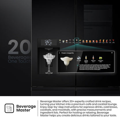 Hisense RQ9P780TTB1 Gross 780L Net 615L, Premium Flat Door French Refrigerator Pure View Door Series 6.86 TFT Screen with Intelligent Hub Function, Advanced UV Ice & Water Treatment Technology.