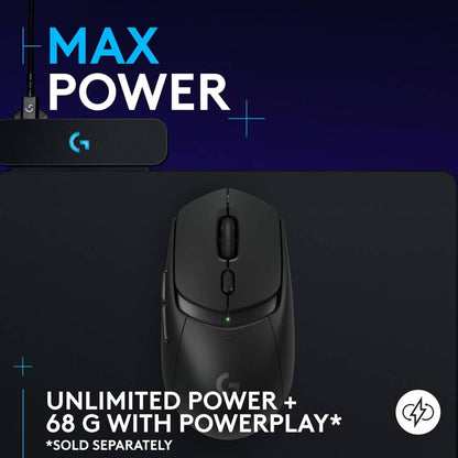 Logitech G309 Lightspeed Wireless Gaming Mouse, Lightweight, LIGHTFORCE Hybrid Switches, Hero 25K Sensor, 86g & 300+ hr Battery Life with AA Battery, 6 Programmable Buttons, PC & Mac - White