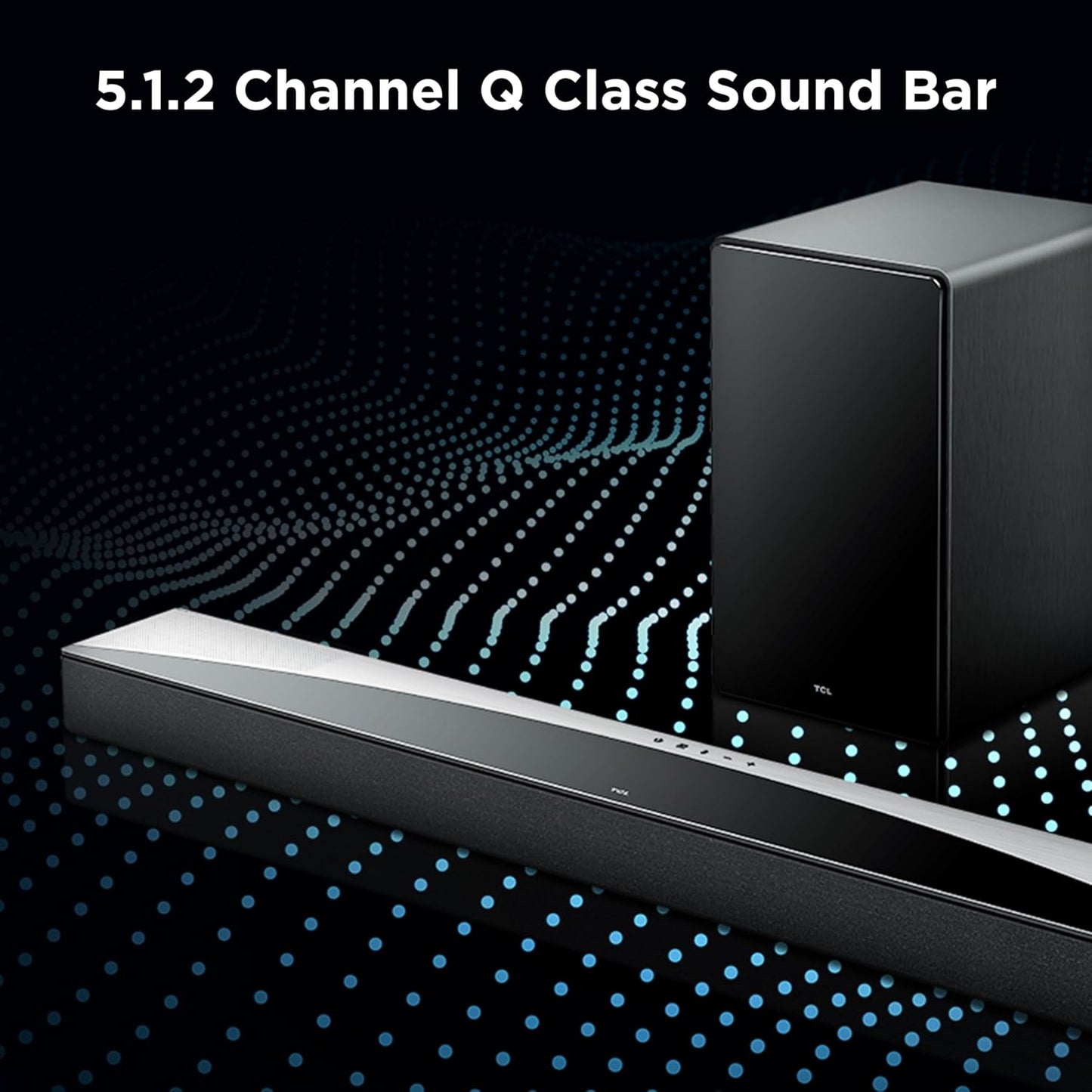 TCL Q75H 5.1.2 Surround Sound Bar with Wireless Subwoofer for Smart TV | Dolby Atmos DTS:X Auto Calibration | 620W Power Bluetooth Home Theater Speaker | App Control & Remote Control | Latest Model