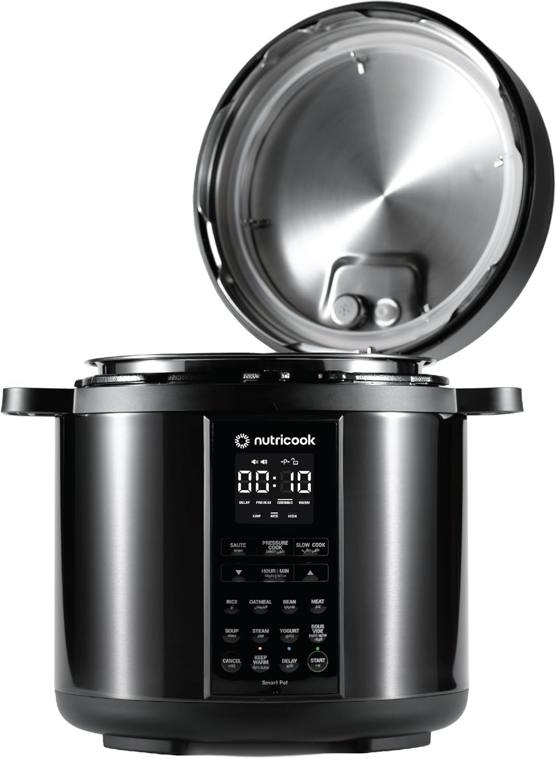Nutricook Smart Pot 2 Rice Cooker, Steamer, Sauté Pot, Yogurt Maker & More,9 In 1 Electric Pressure Cooker, Slow Cooker,6 Liters, 12 Smart Programs With New Smart Lid