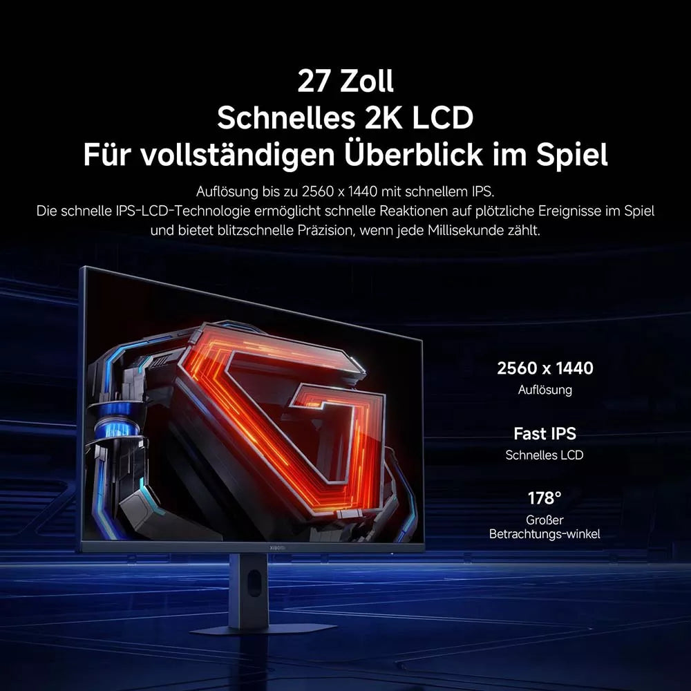 Xiaomi Mi G27Qi Gaming Monitor with QHD Resolutions, 200Hz Refresh Rate, 1ms Response time, IPS Panel ELA6556EU