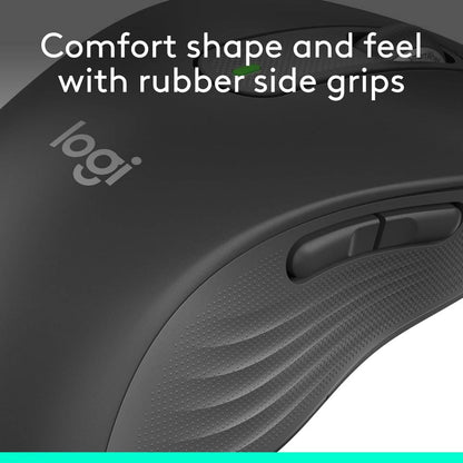 Logitech Left Handed Wireless Mouse Signature M650 L Full Size - 2 Year Battery, Silent Clicks, Customizable Buttons, Bluetooth, PC/Mac/Chromebook - Graphite, Large