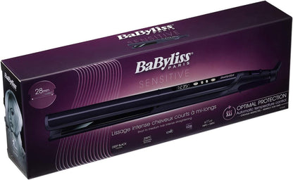 BaByliss Sensitive Hair Straightener| Wide 28mm Plates For Efficient Styling |Fast Heating Time With Sleek & Stylish Design| Advanced Technology For Precise Temperature Control ST450SDE(Black/Purple)