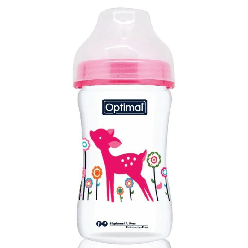 Optimal Extra Wide Neck Feeding Bottle 240 Ml