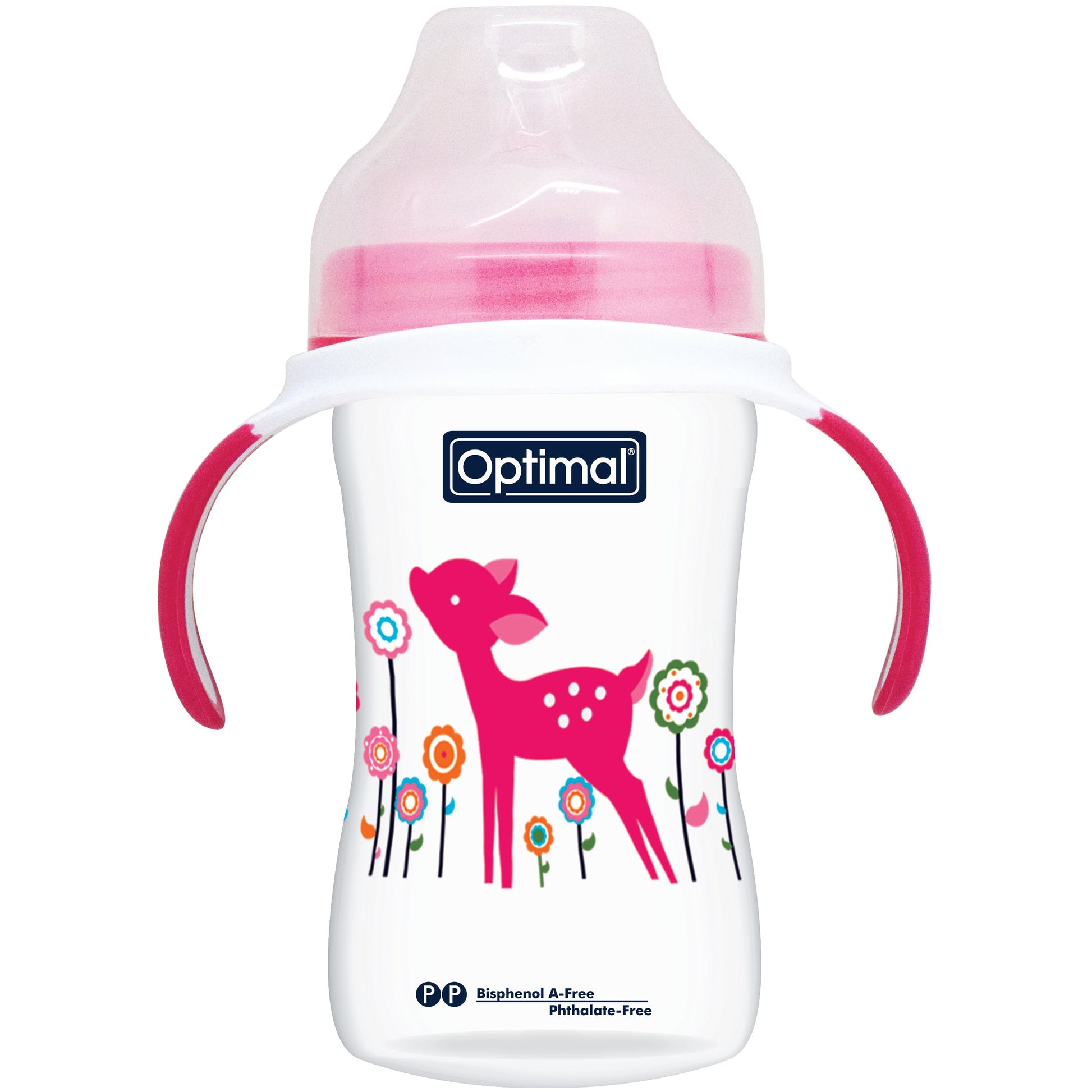 OPTIMAL Extra Wide Neck Feeding Bottle W/Handle 240 ml