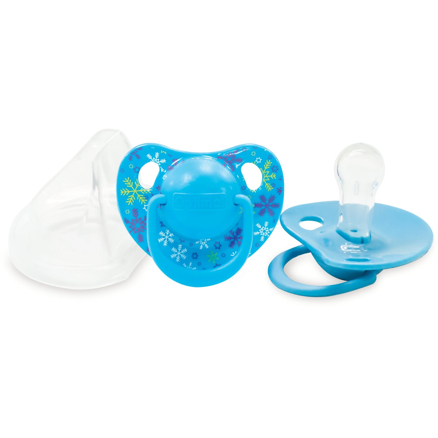 Optimal Round Nipple Silicone Pacifier 0m+ ( Blue-Pink-Purple )