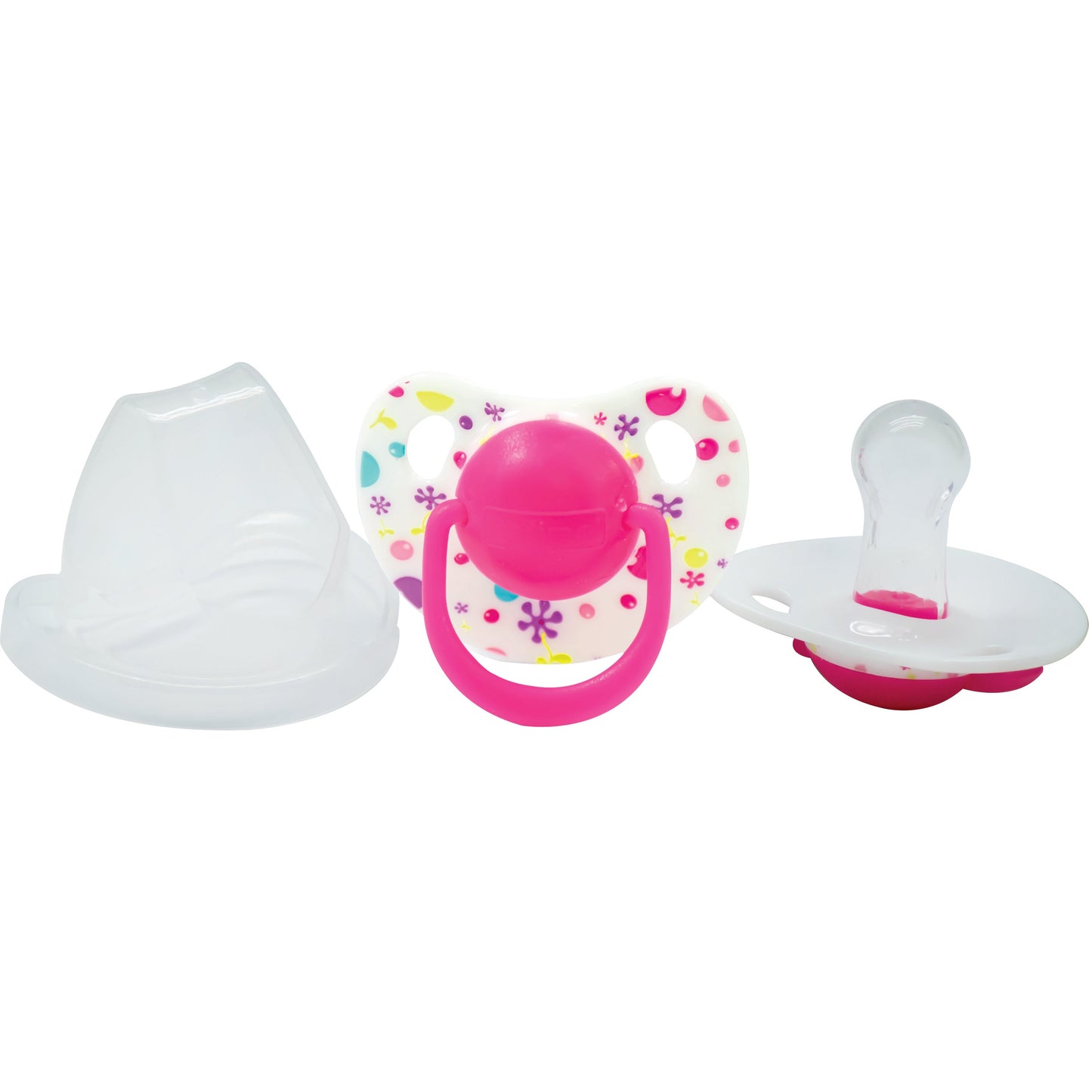 Optimal Round Nipple Silicone Pacifier 0m+ ( Blue-Pink-Purple )