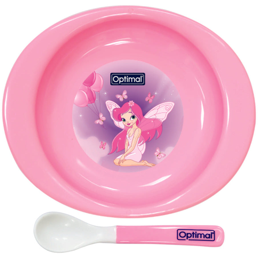 OPTIMAL Solid Body Feeding Plate With S-S - White