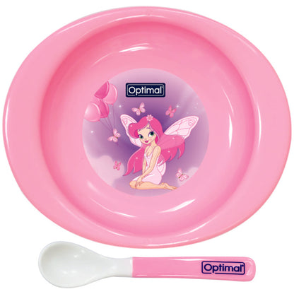 OPTIMAL Solid Body Feeding Plate With S-S - White