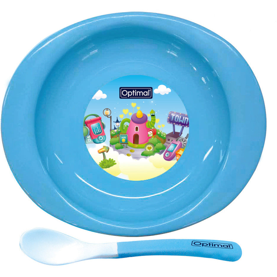 OPTIMAL Solid Body Feeding Plate With S-S - White