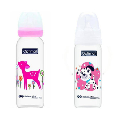 Optimal P.P. Slim Waist Feeding Bottle 240 Ml