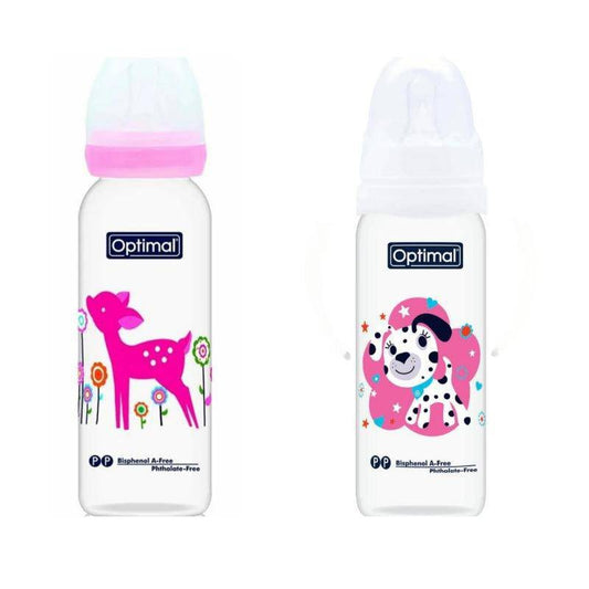 Optimal P.P. Slim Waist Feeding Bottle 240 Ml