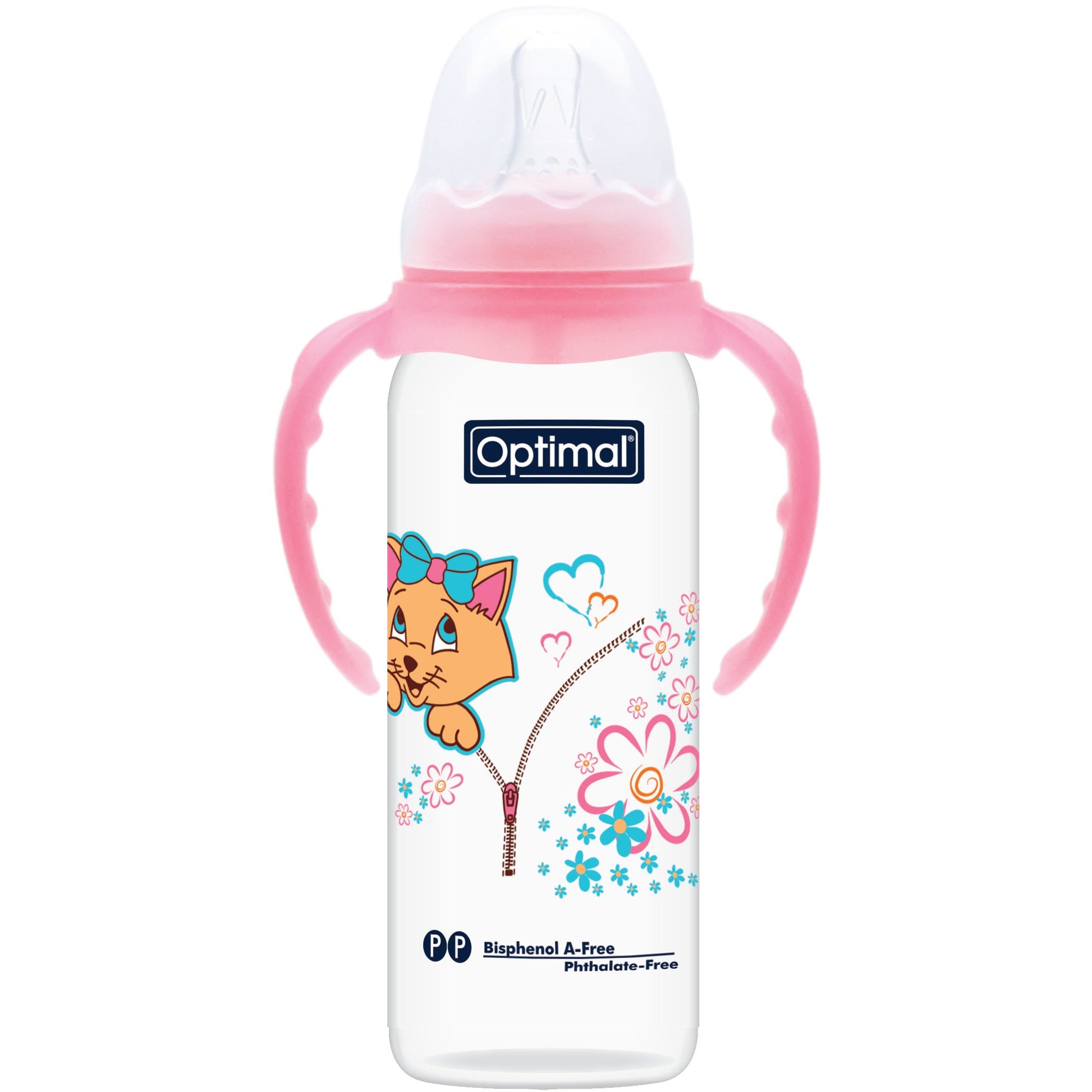 OPTIMAL Slim Waist Bottle with Handle 240ml - Blue , Pink , White