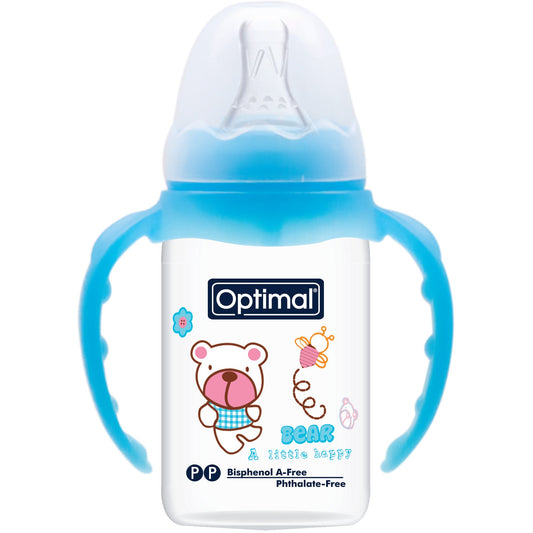 OPTIMAL Slim Waist Bottle with Handle 140ml - Blue , Pink , White