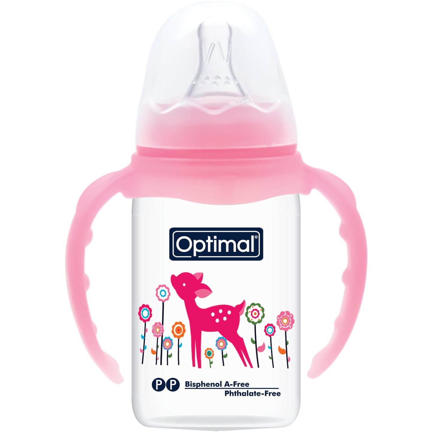 OPTIMAL Slim Waist Bottle with Handle 140ml - Blue , Pink , White