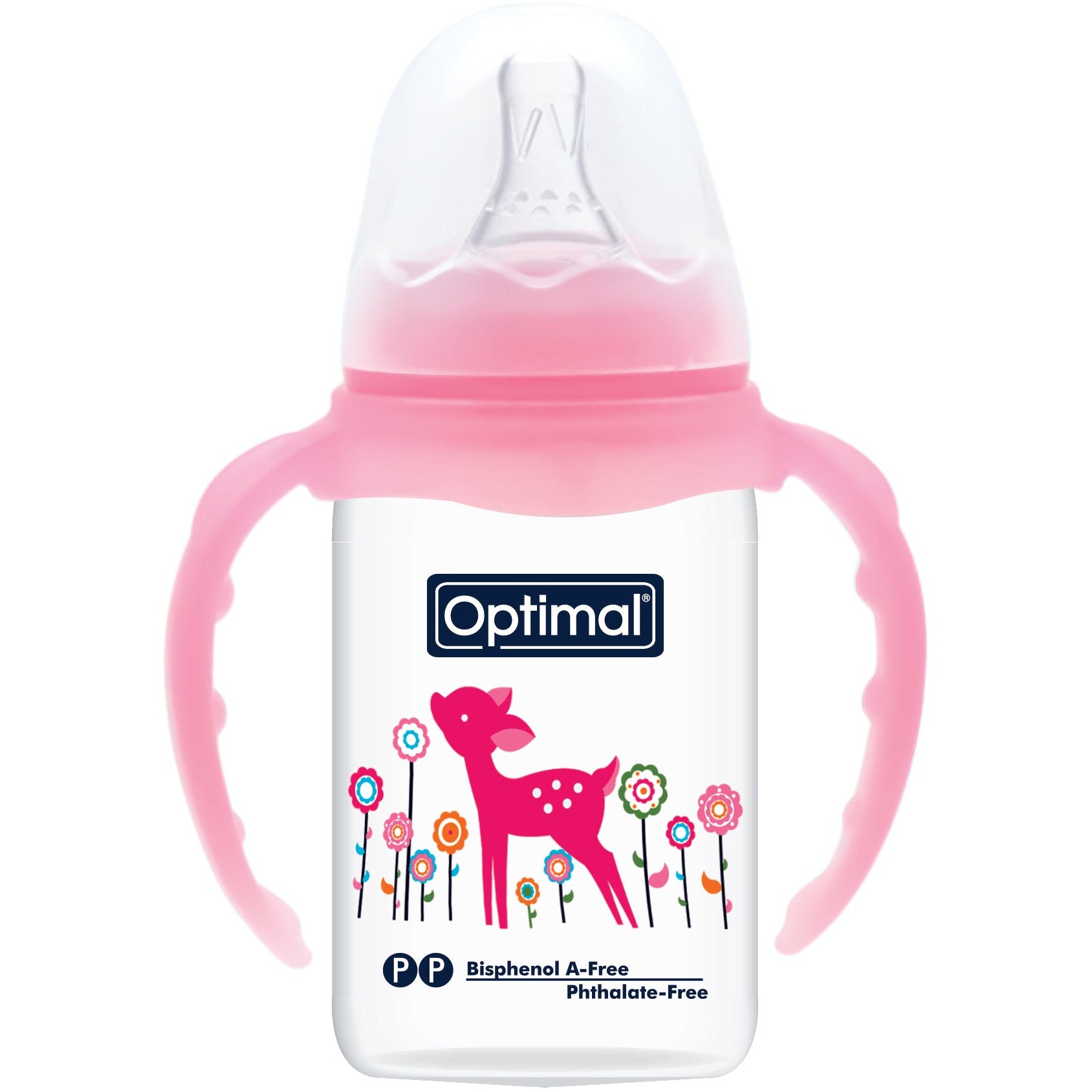 OPTIMAL Slim Waist Bottle with Handle 140ml - Blue , Pink , White
