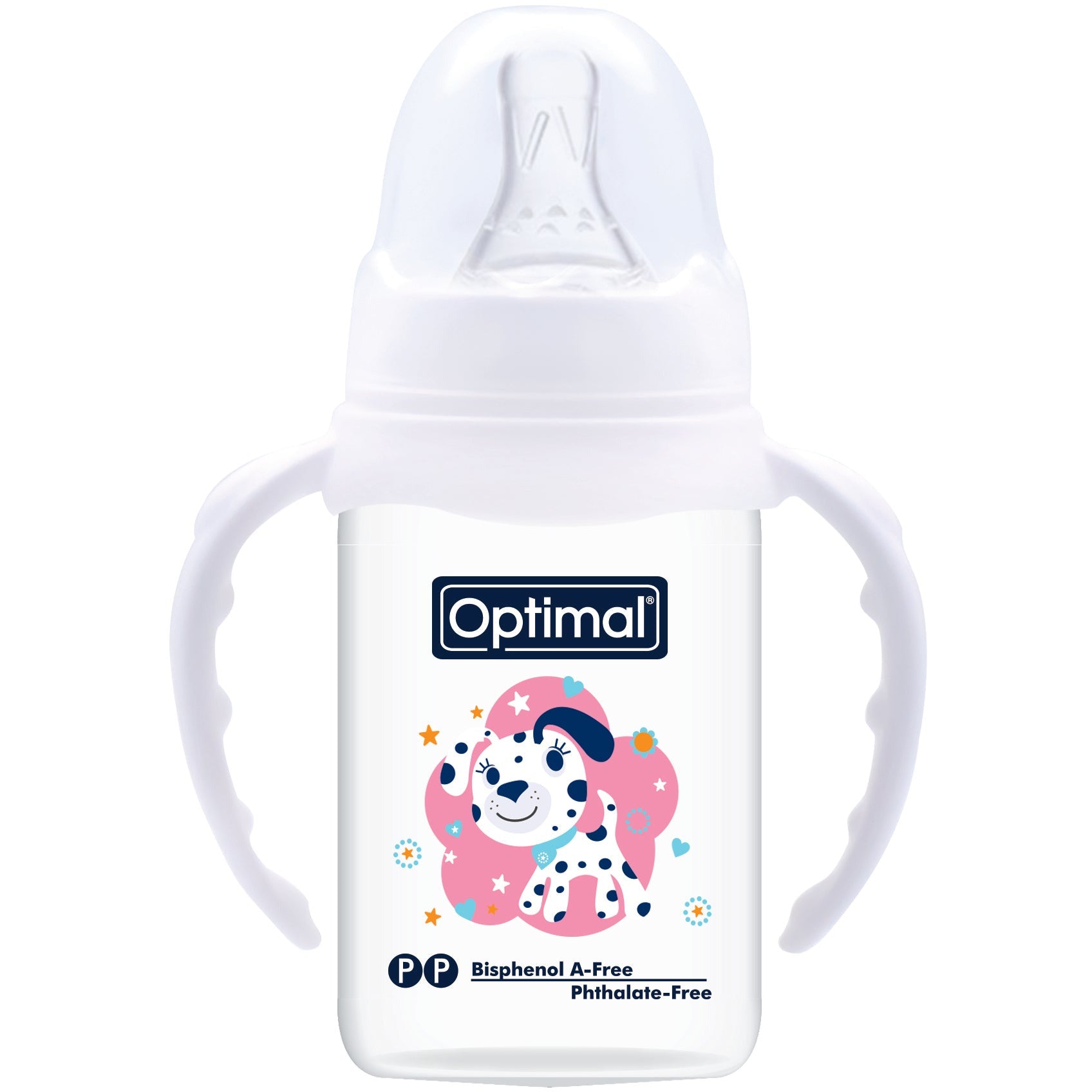 OPTIMAL Slim Waist Bottle with Handle 140ml - Blue , Pink , White