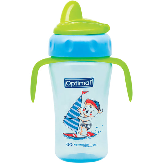 OPTIMAL Silicone Spout Bottle with Handle - Blue , Pink