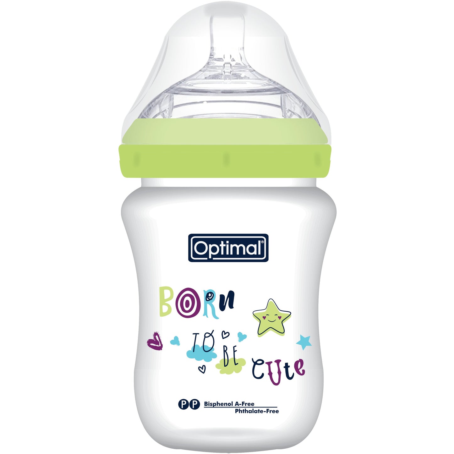 OPTIMAL Mamilla Extra Wide Neck  300ml 0+ - Blue , Pink , Green