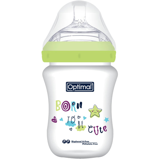 OPTIMAL Mamilla Extra Wide Neck  300ml 0+ - Blue , Pink , Green
