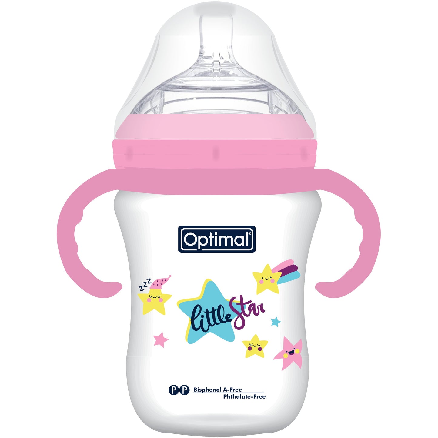 OPTIMAL Mamilla Extra Wide Neck With Handle 300ml 6+ - Blue , Pink , Green