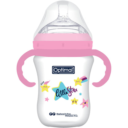 OPTIMAL Mamilla Extra Wide Neck With Handle 300ml 6+ - Blue , Pink , Green