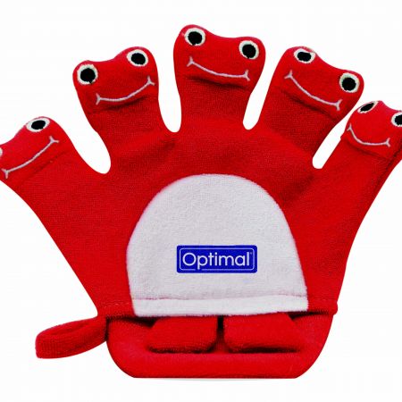 OPTIMAL Kid Bath Scrubber - Red , Green 