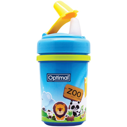 OPTIMAL Silicone Spout Bottle 12m + 240ml - Blue , Purple