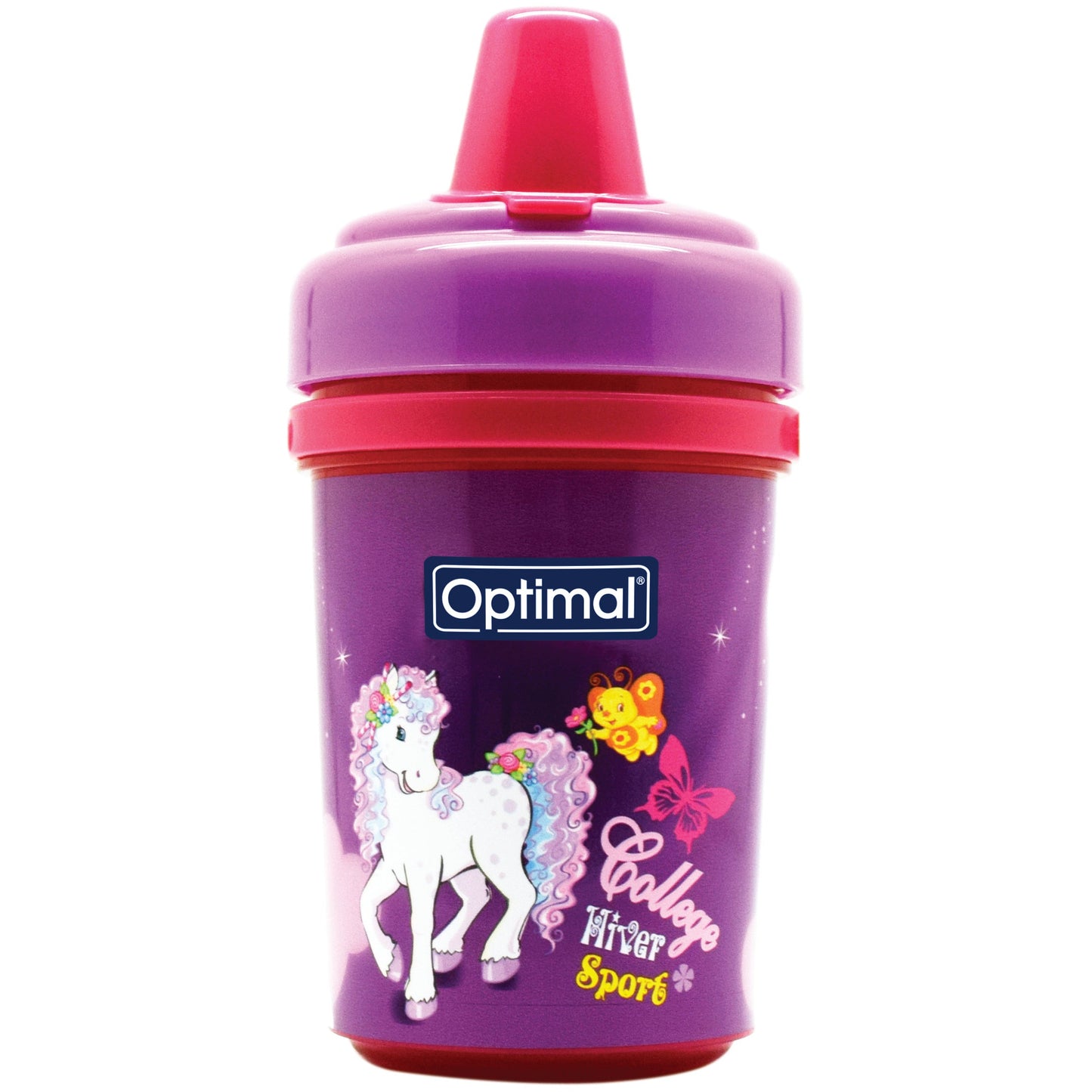 OPTIMAL Silicone Spout Bottle 12m + 240ml - Blue , Purple