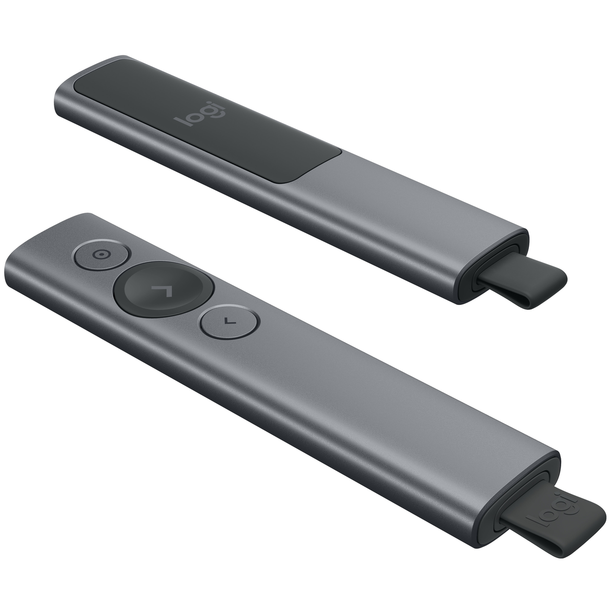 Logitech Spotlight Presentation Remote – Advanced Digital Pointer, Bluetooth & USB Connectivity, Motion Sensor Control, 30m Range, Rechargeable Battery, Slate