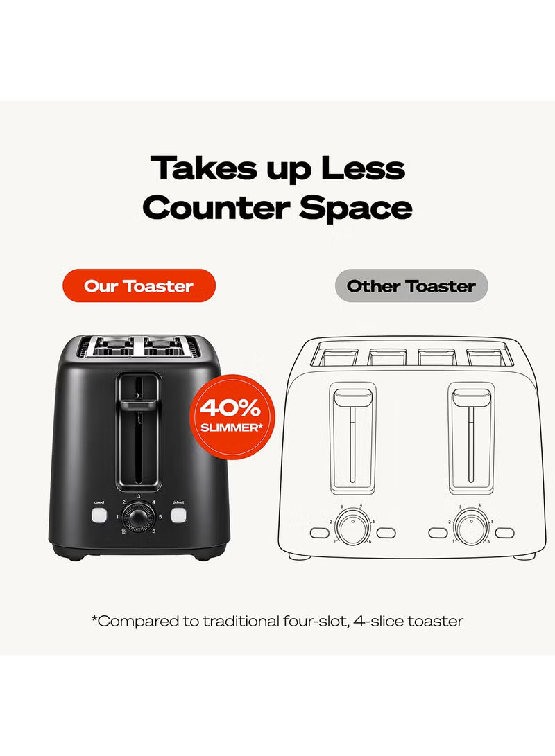 4-Slice Essentials Slim Toaster 1450 W TS240ME black