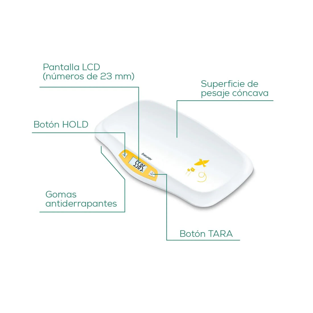 Beurer BY 80 Baby Scale Accurate & Comfortable Baby Weighing