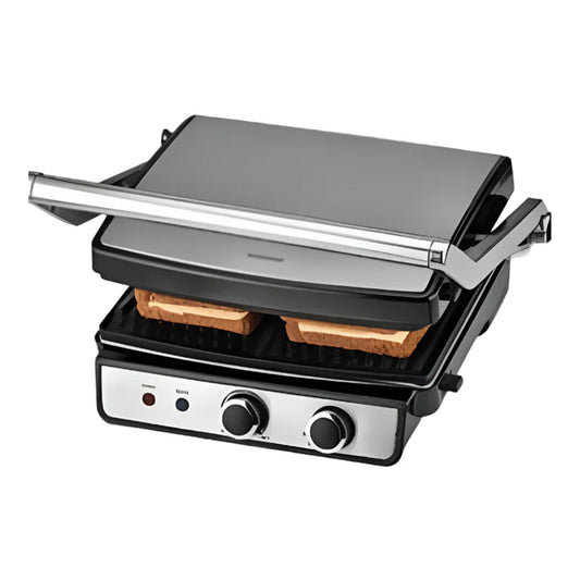Gold Master Grill 2 in 1, 2000Watts, Stainless Steel (GSM-7409)