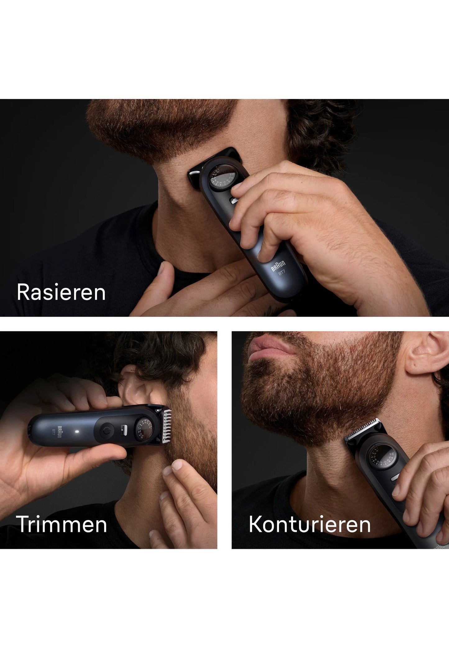 BRAUN BARTTRIMMER - BT7520 - BLACK/BLUE - Trimmer - black deep blue