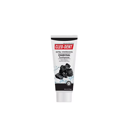 Cleo Dent Extra Whitening Charcoal Toothpaste 100g for Oral Care: Advanced Stain Removal Formula, Enamel Strengthening, Fresh Breath, Daily Use for Sensitive Teeth, 12+ Years Old