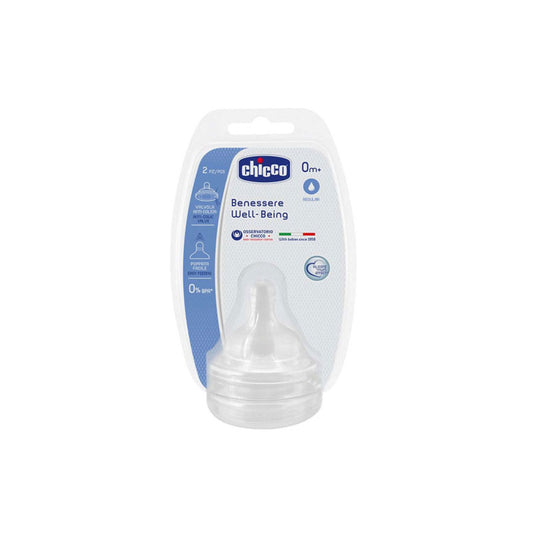 Chicco WB Teat 0m+ – Soft, Anti-Colic Baby Bottle Nipple for Newborns