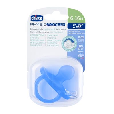 Chicco Soother Physiosoft L.blue 6-16m 1pc B