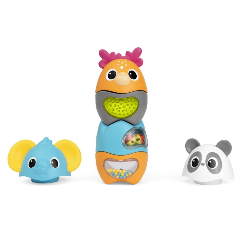 Chicco Activity Animals Stacking Toy Set, 6-Piece, Sensory Development, 6-36 Months