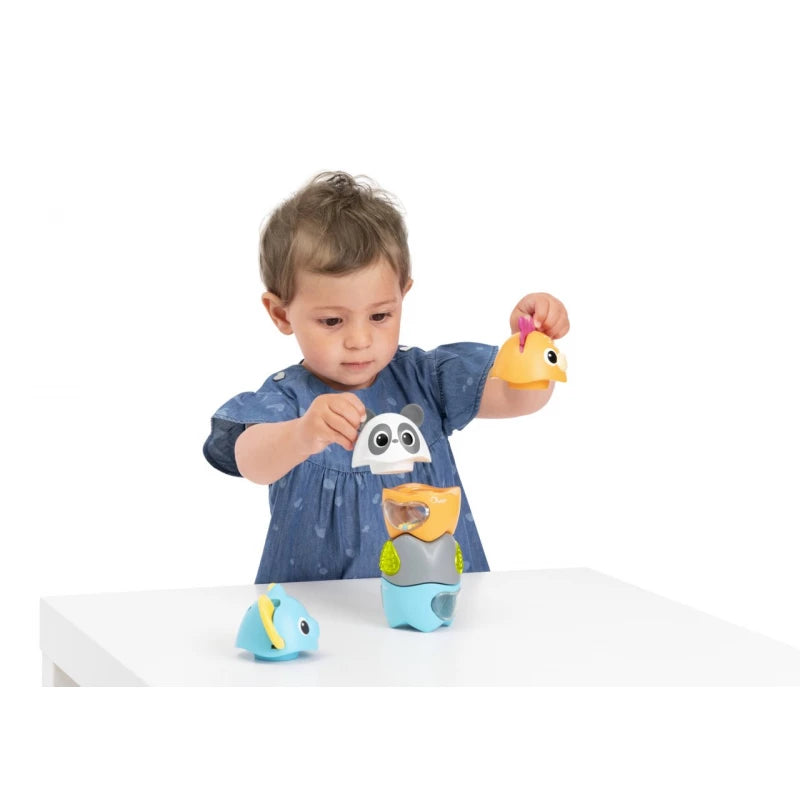 Chicco Activity Animals Stacking Toy Set, 6-Piece, Sensory Development, 6-36 Months