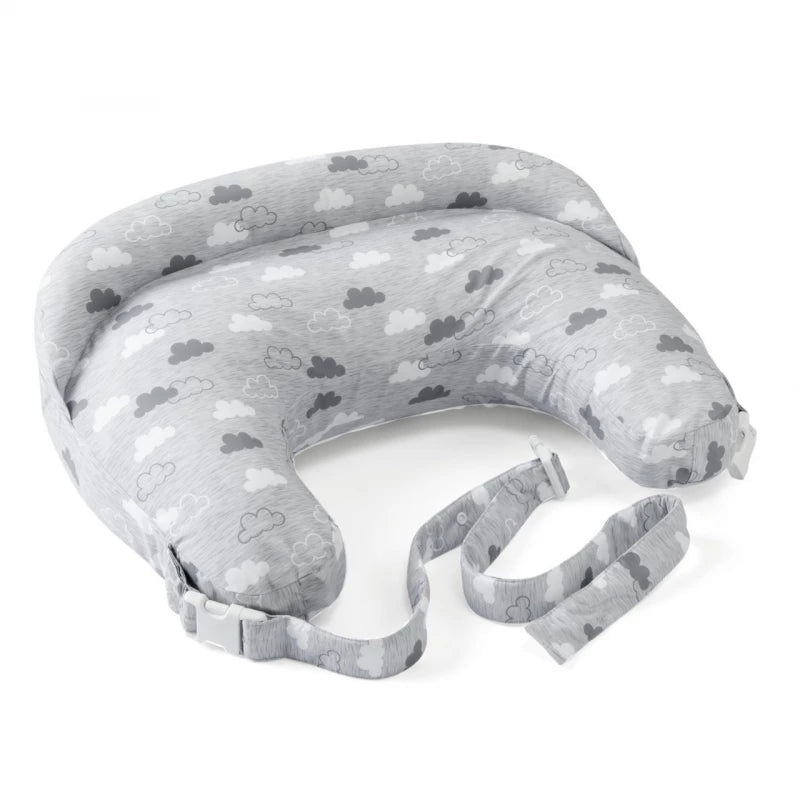 Chicco Boppy Deluxe Nursing Pillow Clouds Edition, Ergonomic Breastfeeding Support for Moms, Promotes Comfortable Positioning, Machine Washable, Ideal for Newborns and Infants