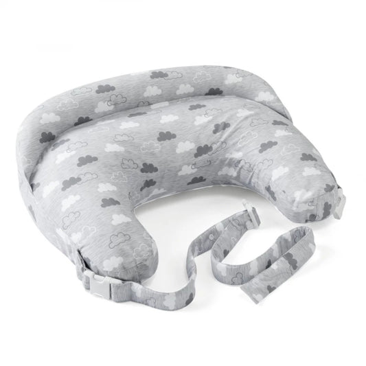 Chicco Boppy Deluxe Nursing Pillow Clouds Edition, Ergonomic Breastfeeding Support for Moms, Promotes Comfortable Positioning, Machine Washable, Ideal for Newborns and Infants